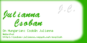 julianna csoban business card